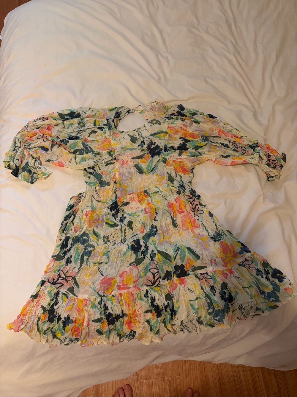 Ted Baker - Floral Tie-Back Cover Up/Dress - Multicolor Pastel